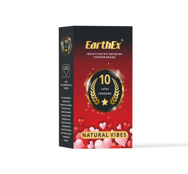 EarthEx Natural Flavour - 10 Condoms, 10s(Pack of 1)