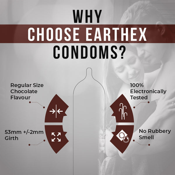 EarthEx Chocolate Flavour - 6 Condoms, 3s(Mini Pack of 2)