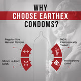 EarthEx Natural Flavour - 10 Condoms, 10s(Pack of 1)