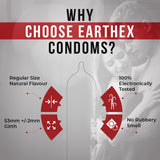 EarthEx Natural Flavour - 30 Condoms, 10s(Pack of 3)